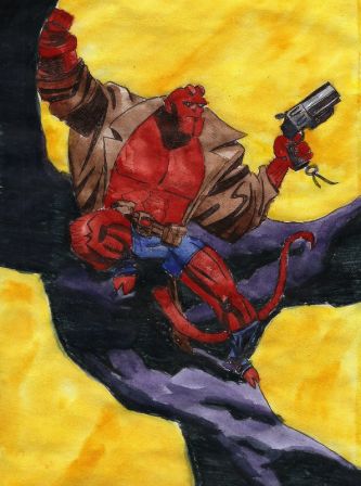 Aquarelle Hellboy