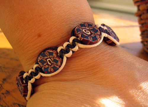 bracelet lacet fimo